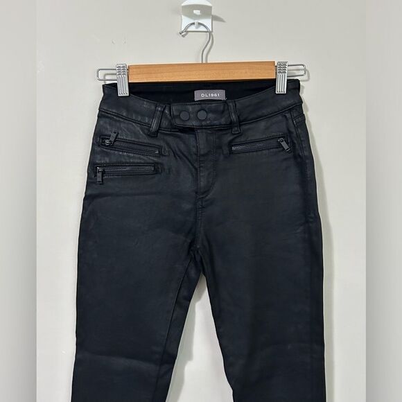 DL1961 Florence Cropped Mid Rise Coated Jeans - Picture 2 of 10